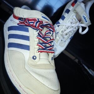 Adidas White and Blue Sneakers